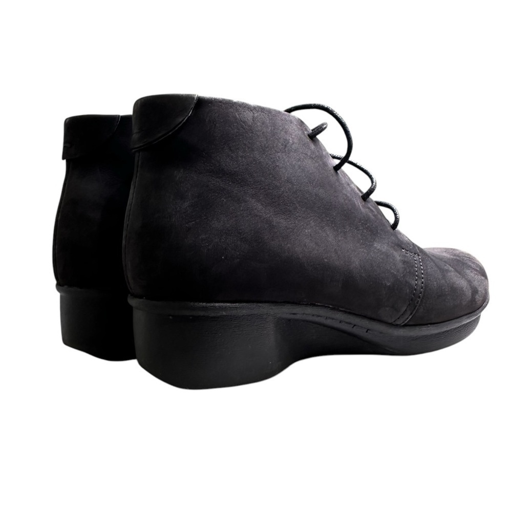 Dansko EU 38 Black Leather Lace Up Ankle Boot Bootie - Picture 9 of 10